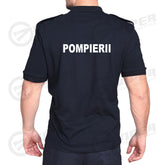 Tricou Polo Bleumarin Pompierii (50% Bumbac - 50% Poliester, cu port embleme/pix)